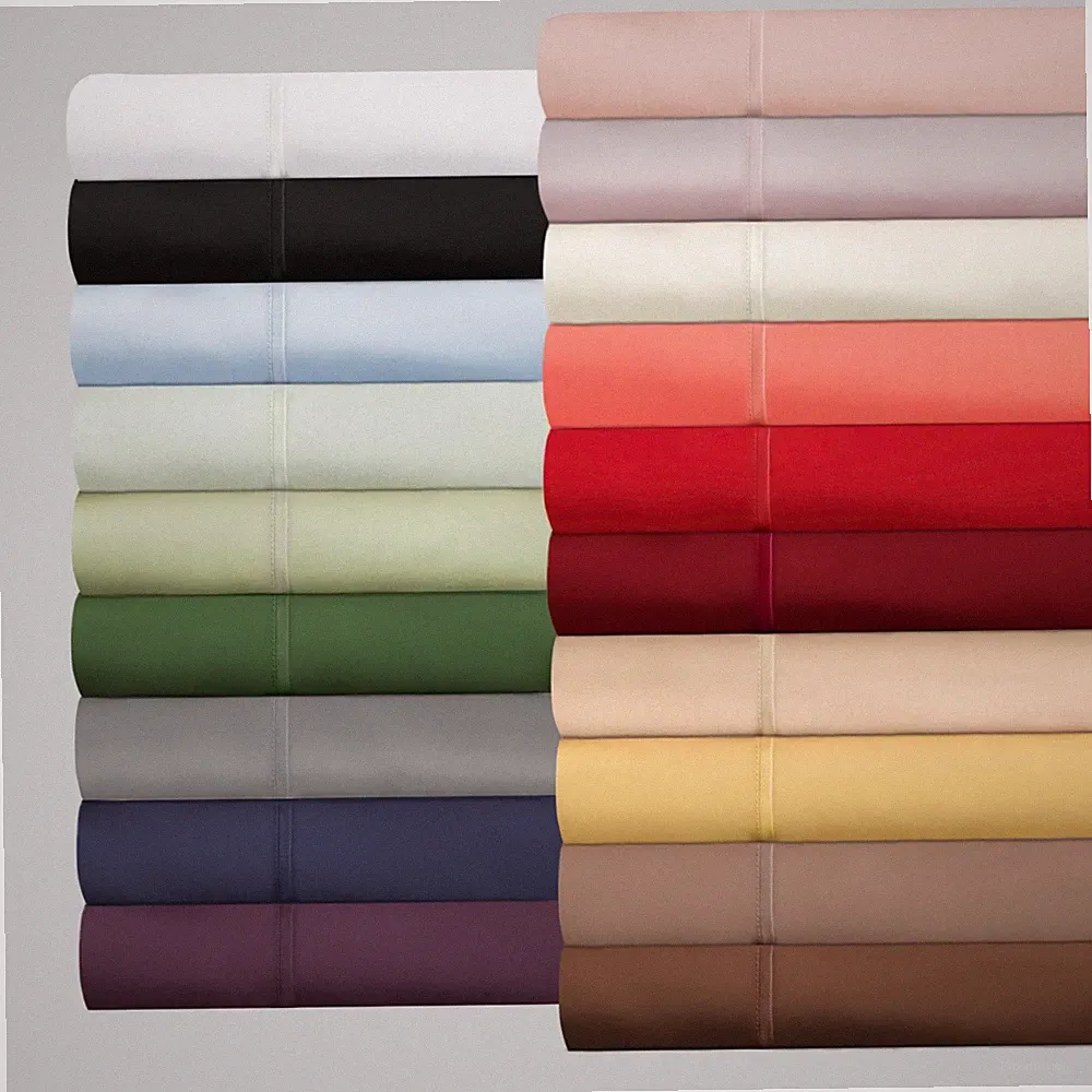 US TWIN SIZE 100% COTTON 1200 TC SOLID COLORS SELECT BEDDING SET
